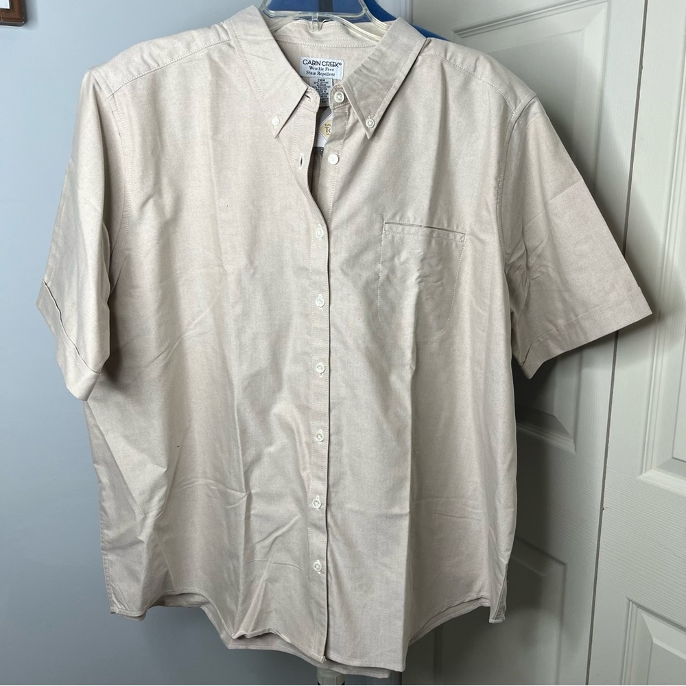 cabin creek man shirt 24w Button Down Short Sleeve  g